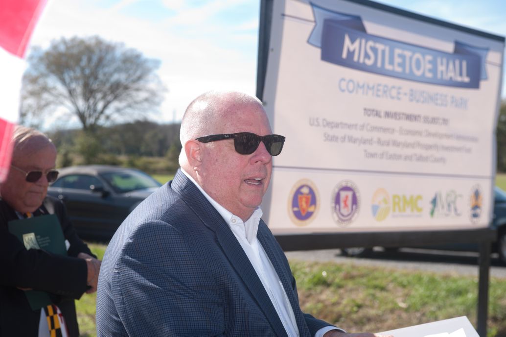 Governor Hogan speaking at podium