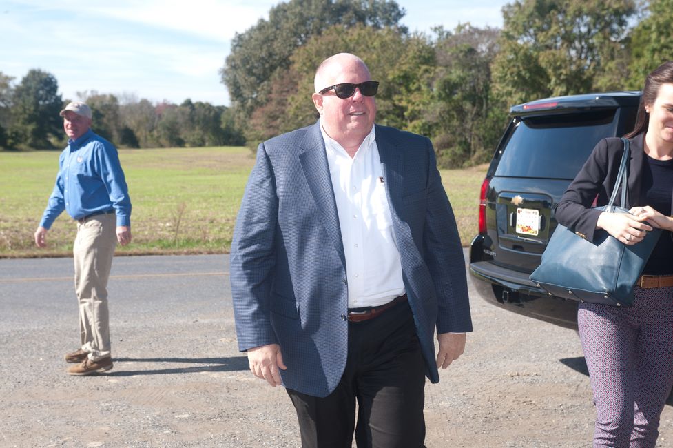 Governor of Maryland walking