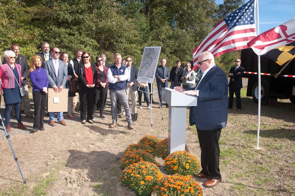 Maryland Governor standing at podium