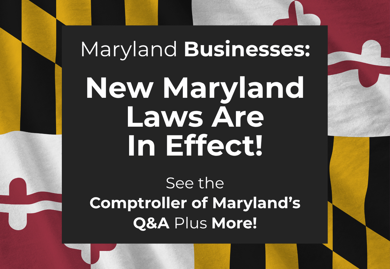 Maryland Office of the Comptroller Highlights Tax Changes