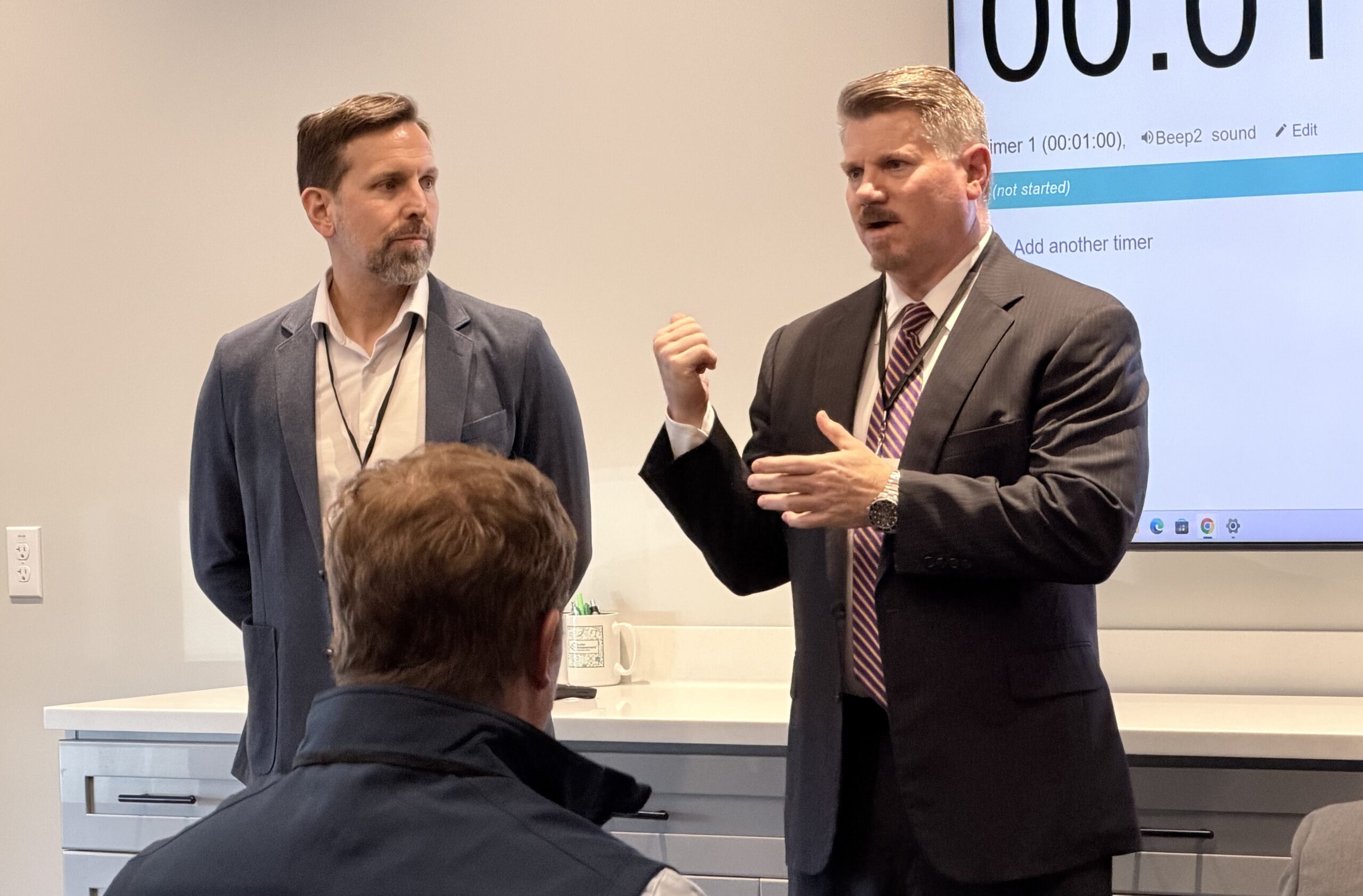 Scott Hines with Baltimore entrepreneur Brian Carlston.