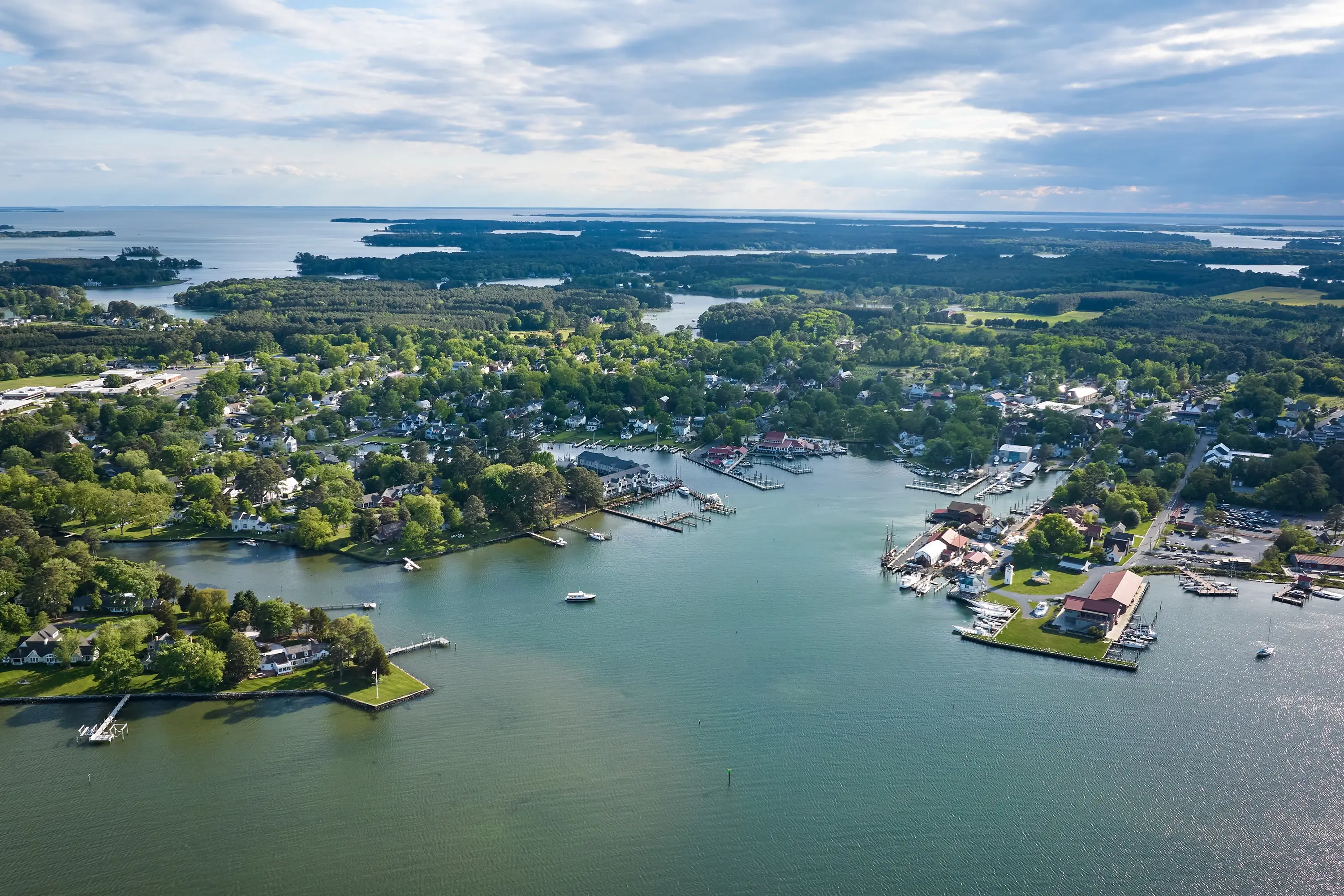 A birds eye view of the marina